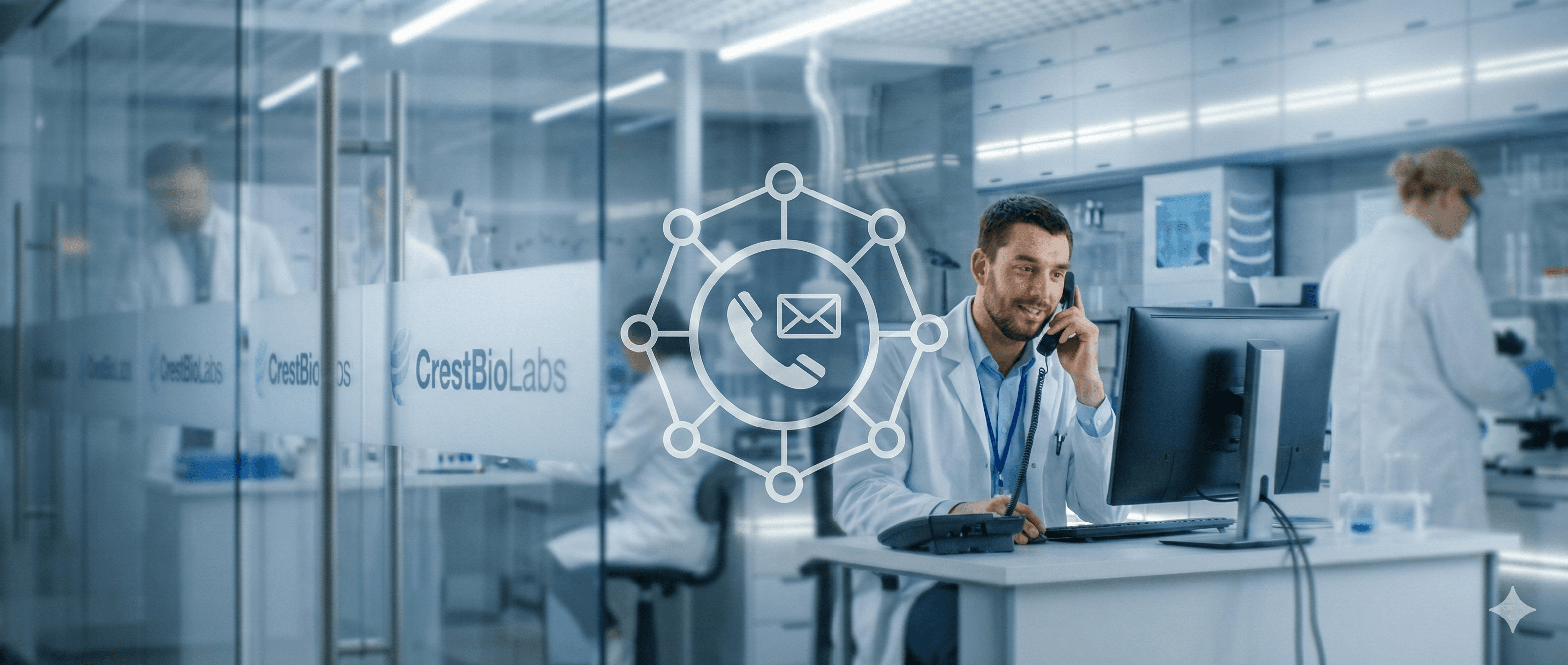 CrestBioLabs support specialist assisting researchers with compound inquiries